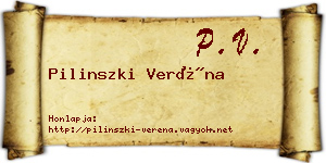 Pilinszki Veréna névjegykártya